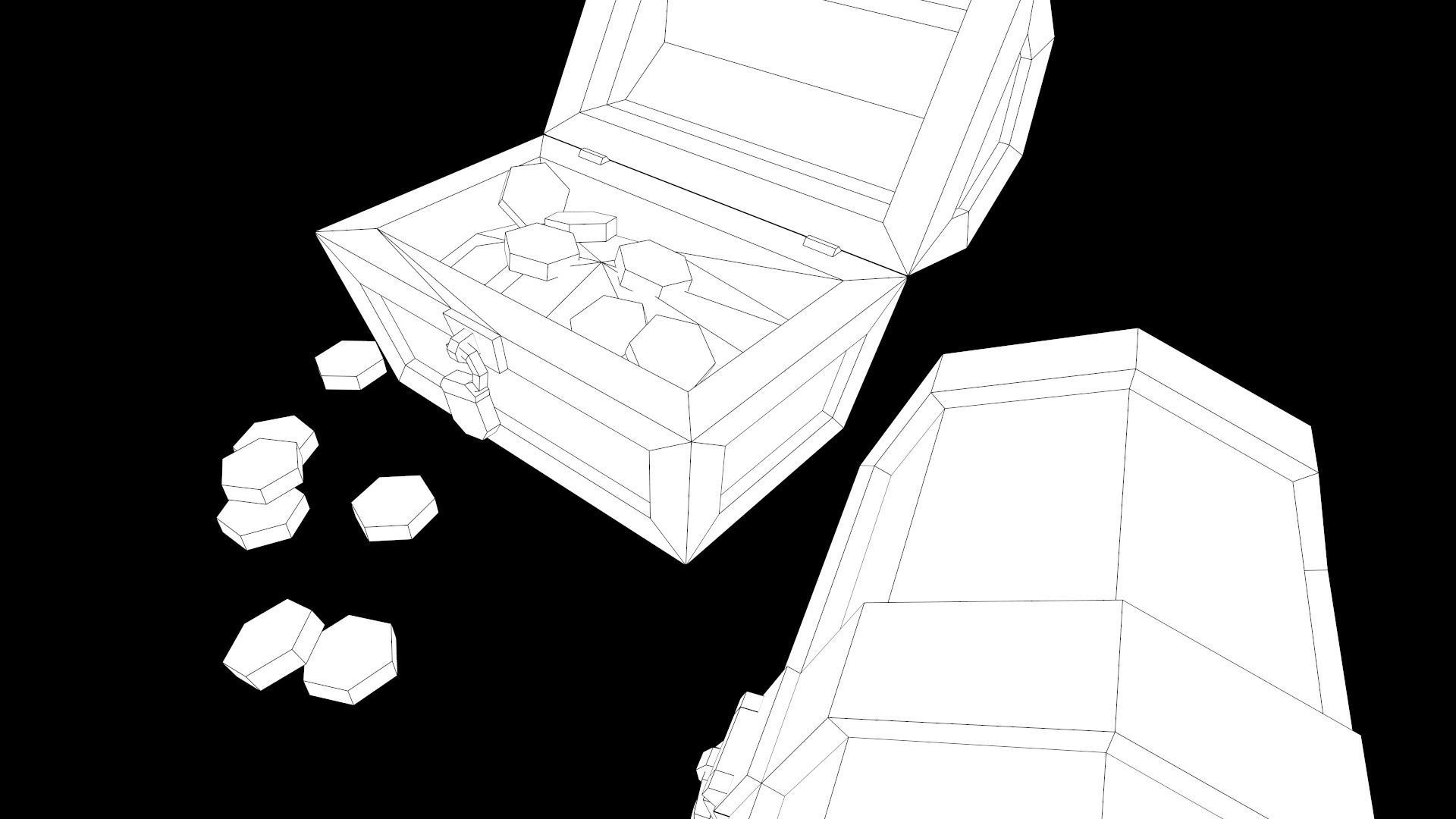 Treasure Chest Low-poly 3D model_6