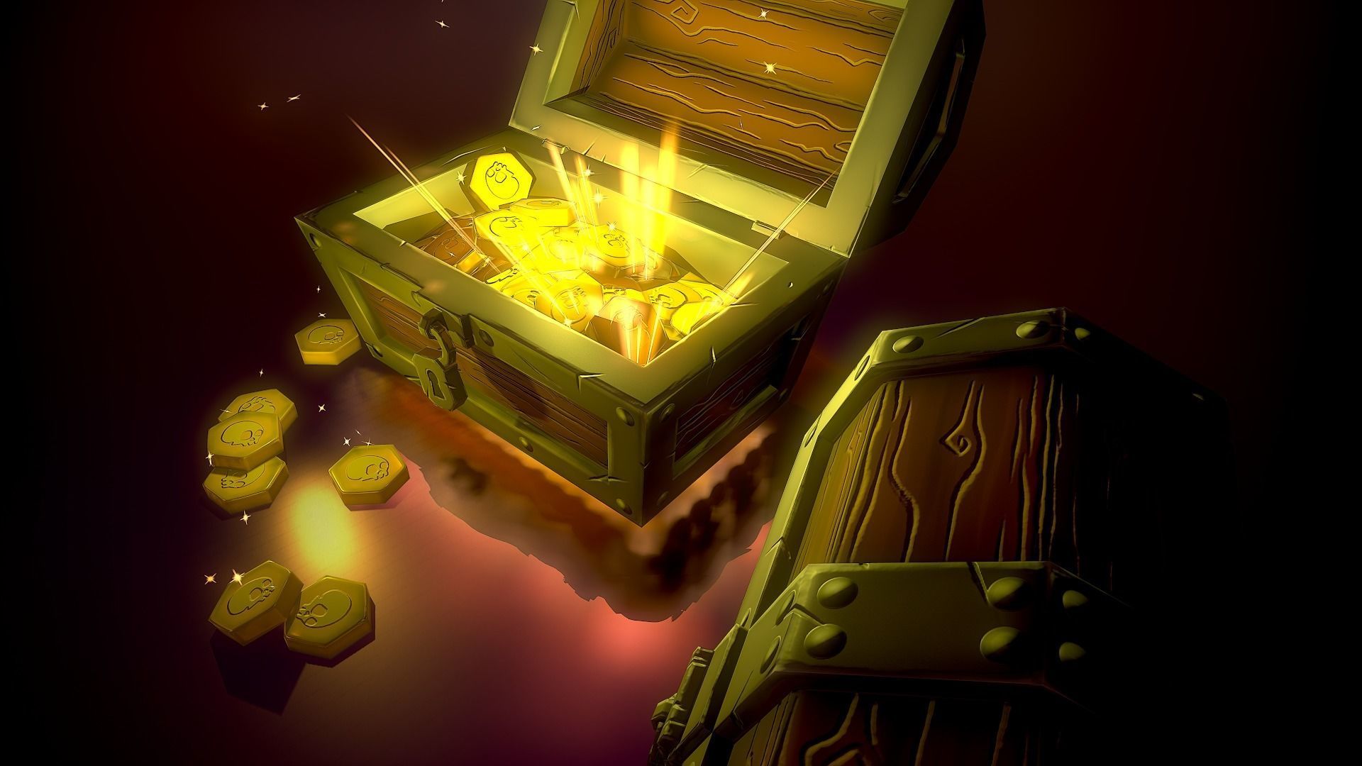 Treasure Chest Low-poly 3D model_5