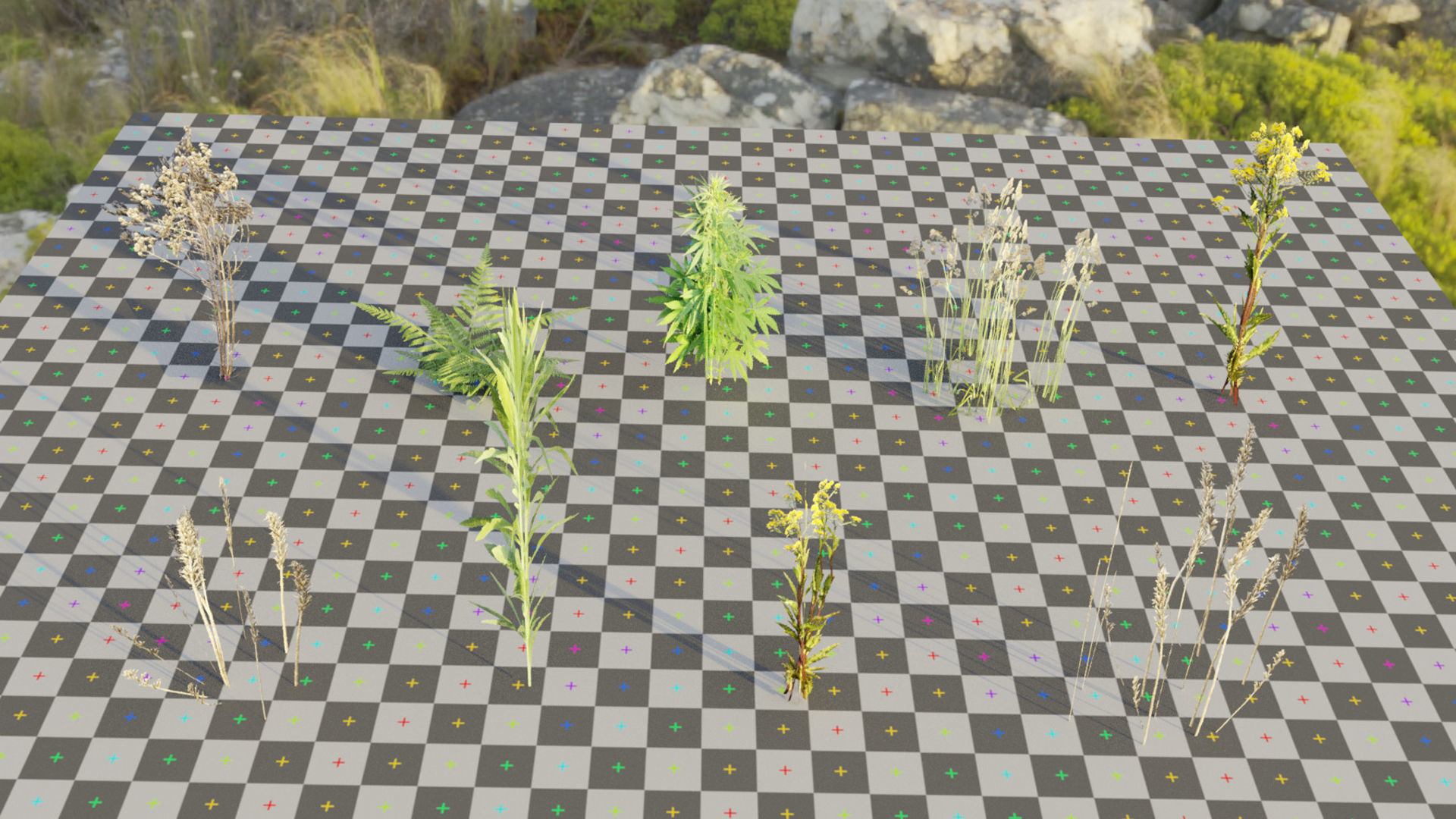 Vegetation Pack I 135 Variations Low-poly 3D model_7
