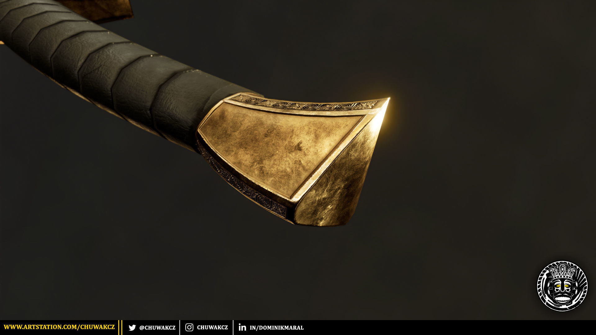 Bronze Egyptian Khopesh Sword - PBR game ready 3d weapon Low-poly 3D model_7