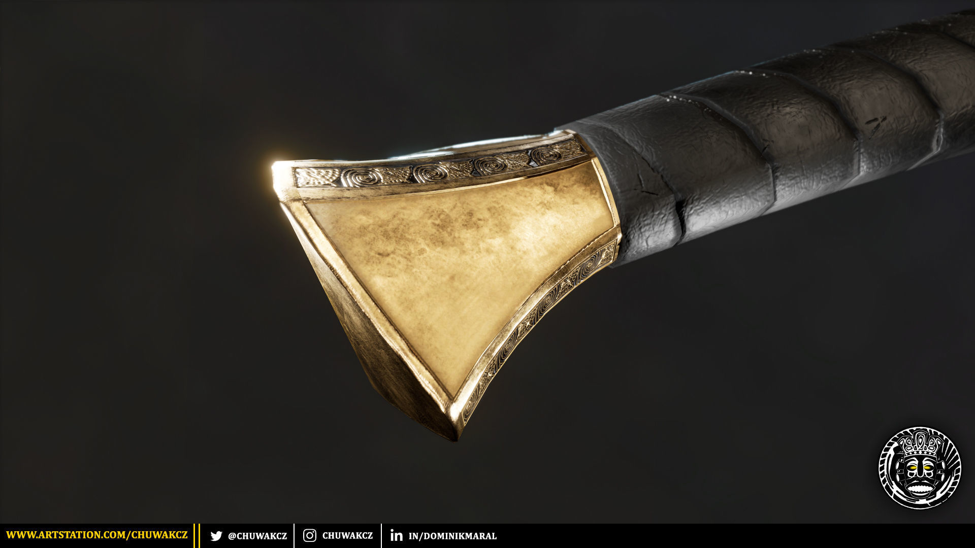 Bronze Egyptian Khopesh Sword - PBR game ready 3d weapon Low-poly 3D model_6