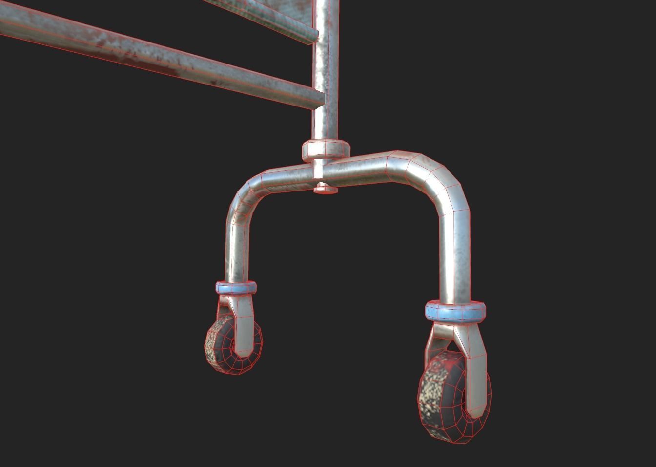 Medical Room Divider Low-poly 3D model_7