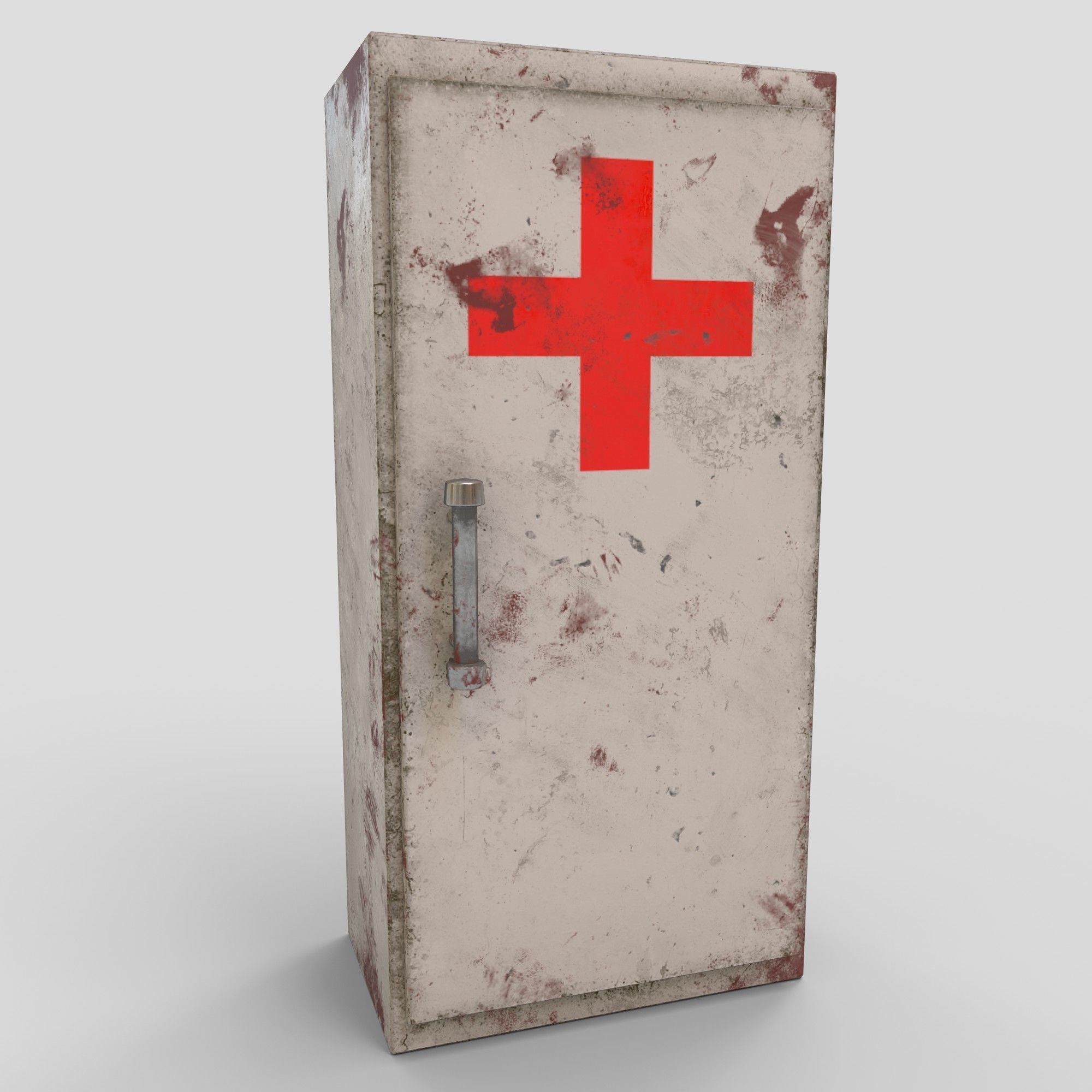 First Aid Wall Monut Kits Low-poly 3D model_1