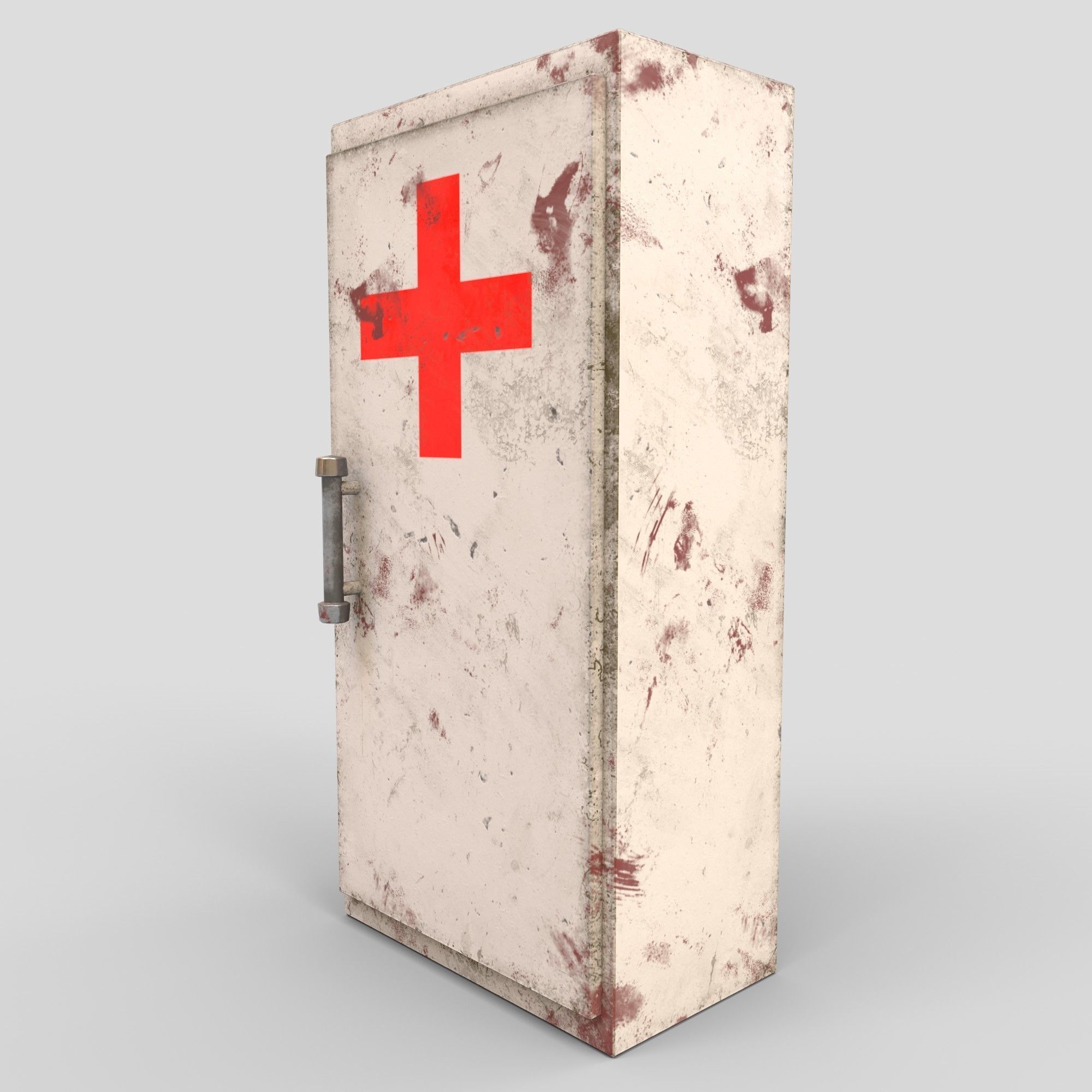 First Aid Wall Monut Kits Low-poly 3D model_2