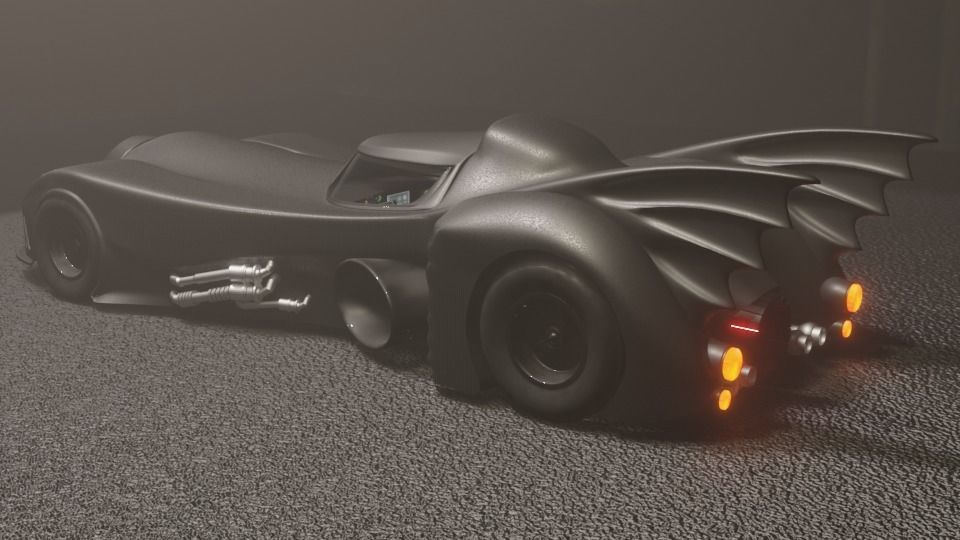 Batmobile 1989 Low-poly 3D model_5
