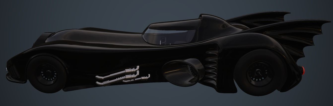 Batmobile 1989 Low-poly 3D model_2