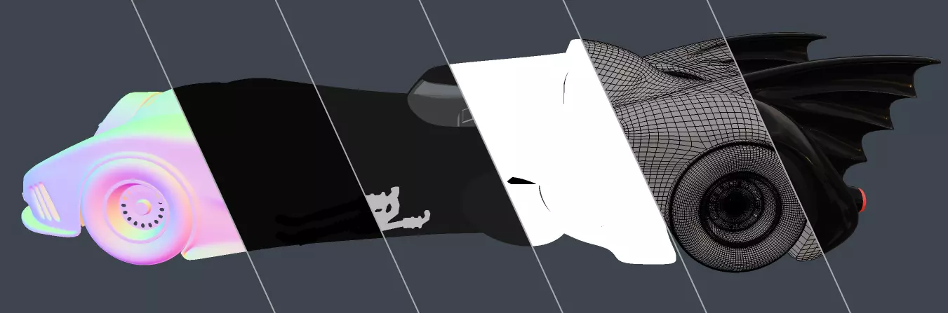 Batmobile 1989 Low-poly 3D model_0