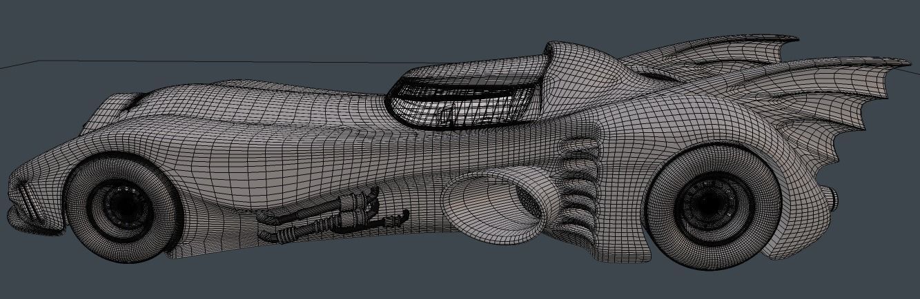 Batmobile 1989 Low-poly 3D model_3