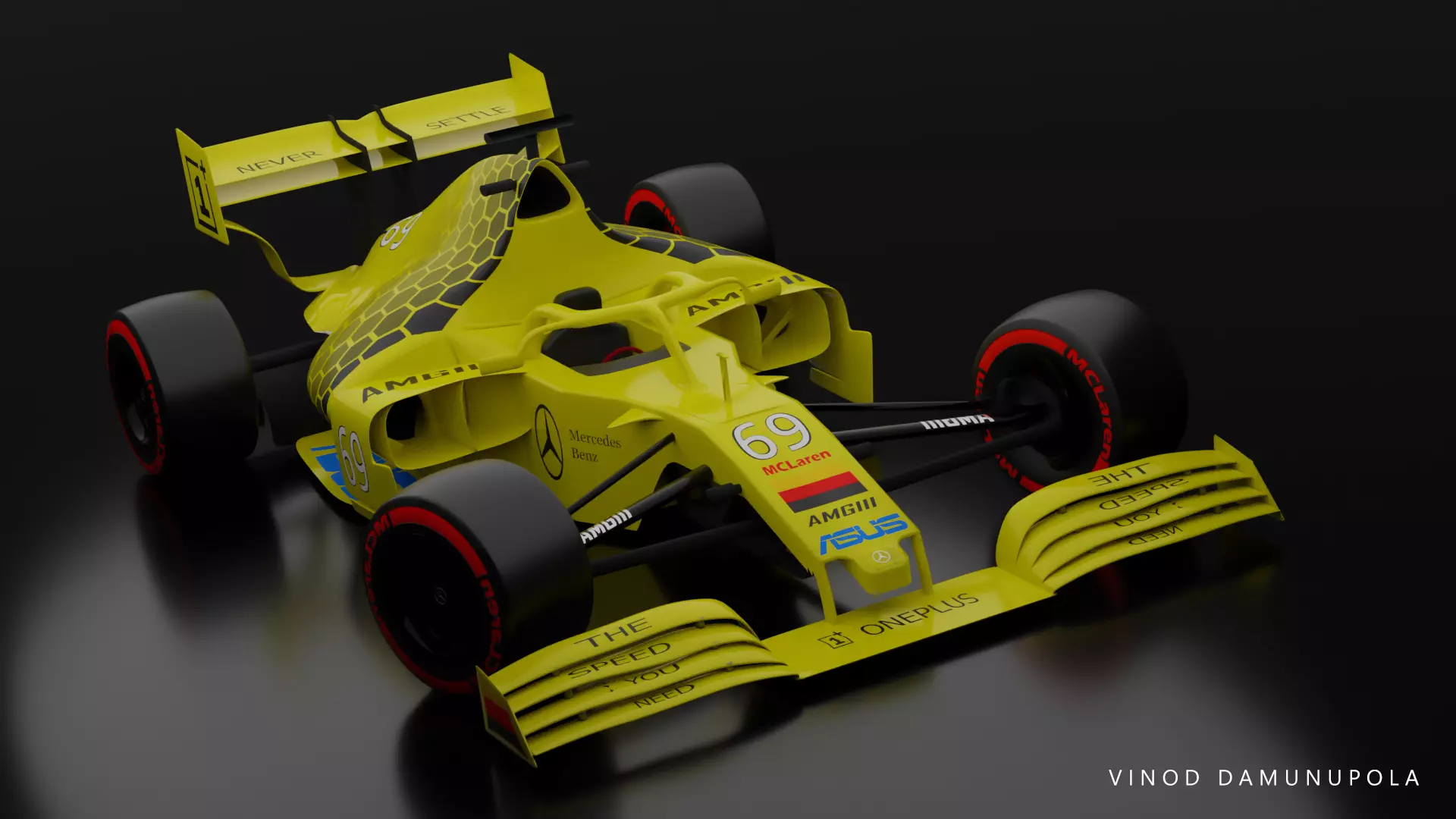 Mercedes Benz MCLaren Formula 1 Free 3D model
