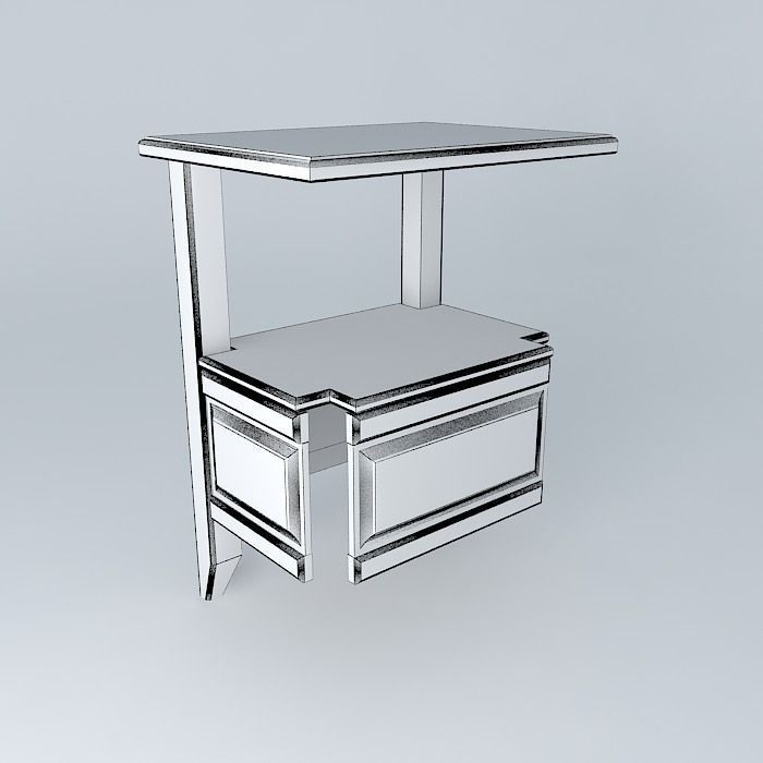 Sofa Table Free 3D model_4