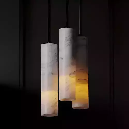 CB2 - VOLAKAS WHITE MARBLE PENDANT LIGHT
