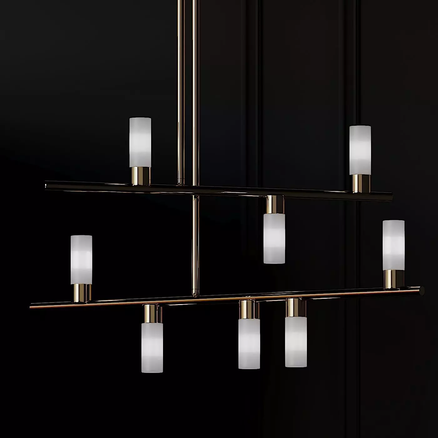 CB2 - DURDEN 2 RAIL CHANDELIER 3D model