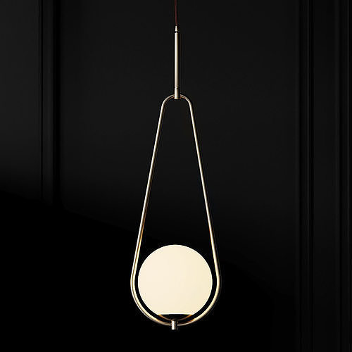 Lampa wiszaca Loop miedziana 3D model