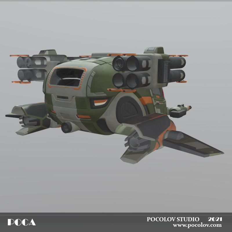 POCA Multirole Future Vehicles Low-poly 3D model_16