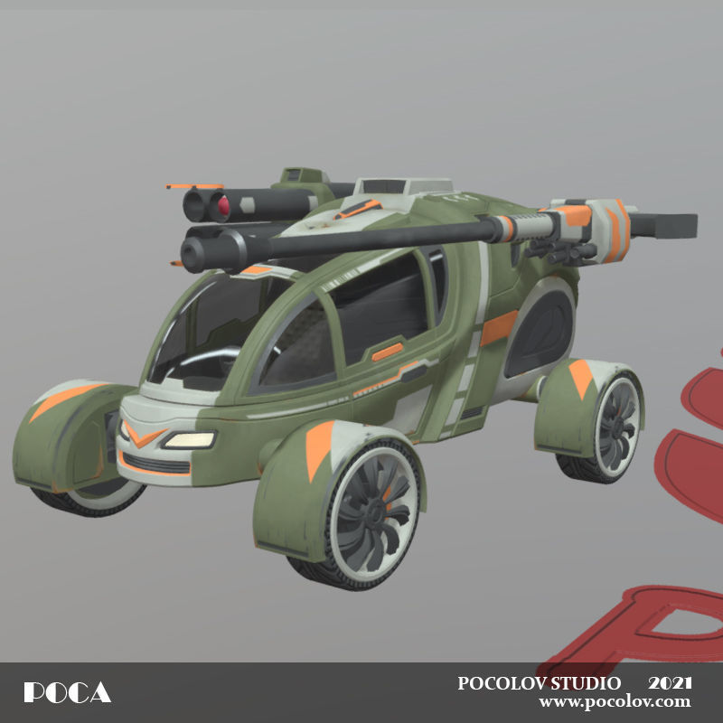 POCA Multirole Future Vehicles Low-poly 3D model_2