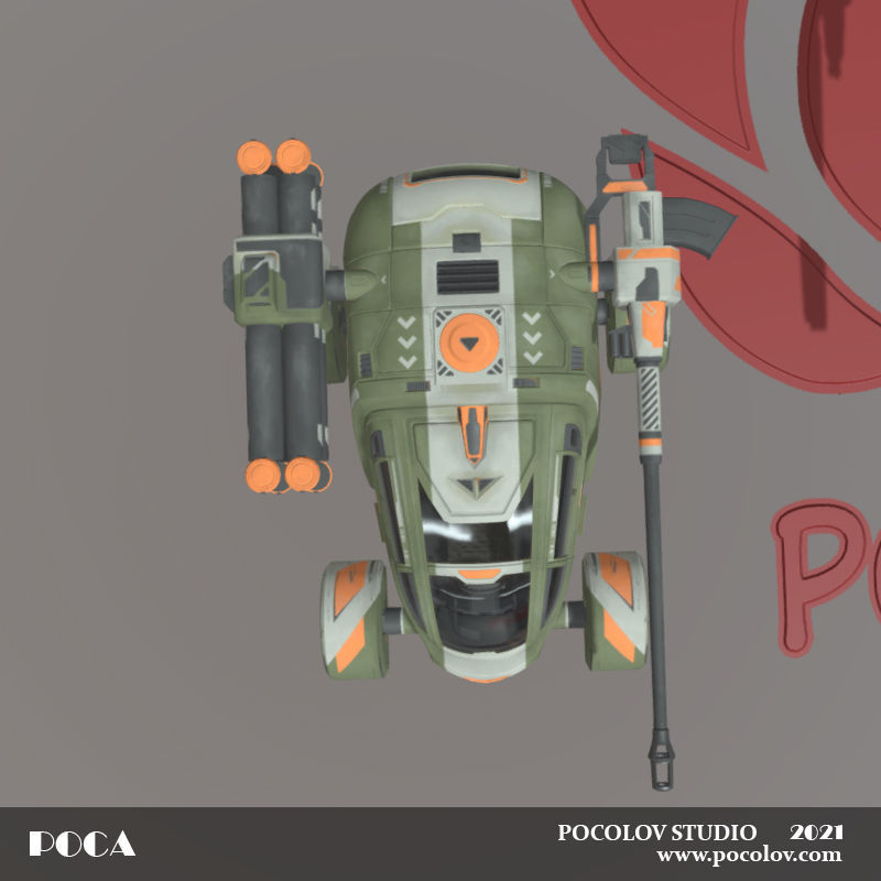 POCA Multirole Future Vehicles Low-poly 3D model_6