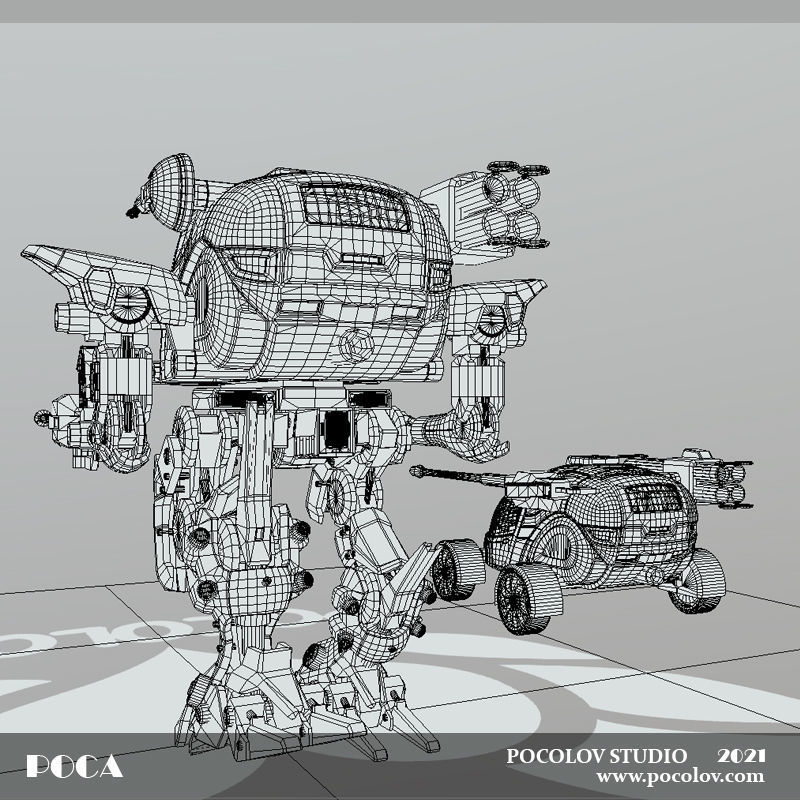 POCA Multirole Future Vehicles Low-poly 3D model_19