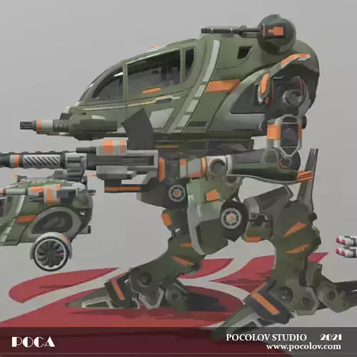 POCA Multirole Future Vehicles Low-poly 3D model