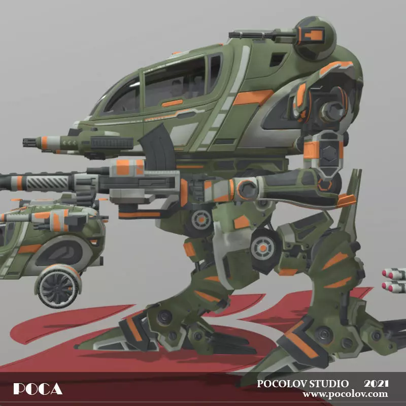 POCA Multirole Future Vehicles Low-poly 3D model_0