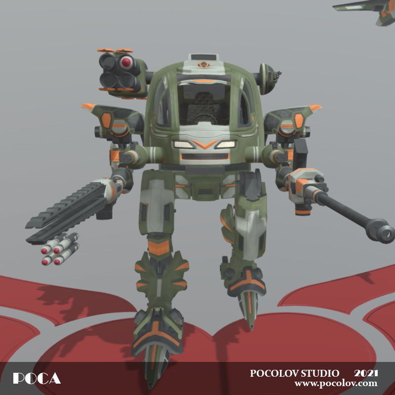 POCA Multirole Future Vehicles Low-poly 3D model_8