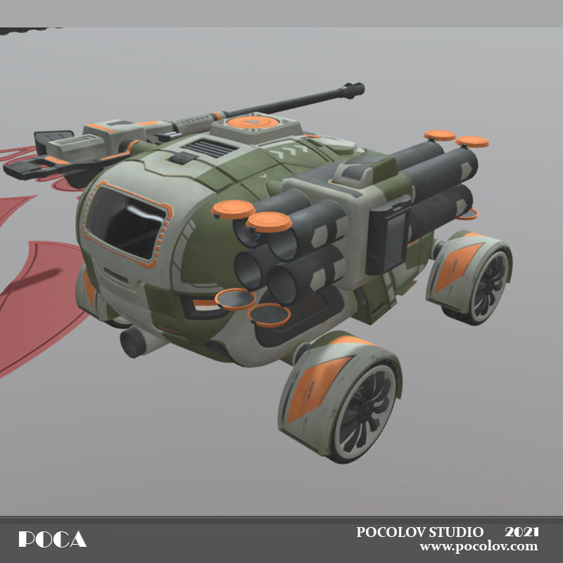 POCA Multirole Future Vehicles Low-poly 3D model_5