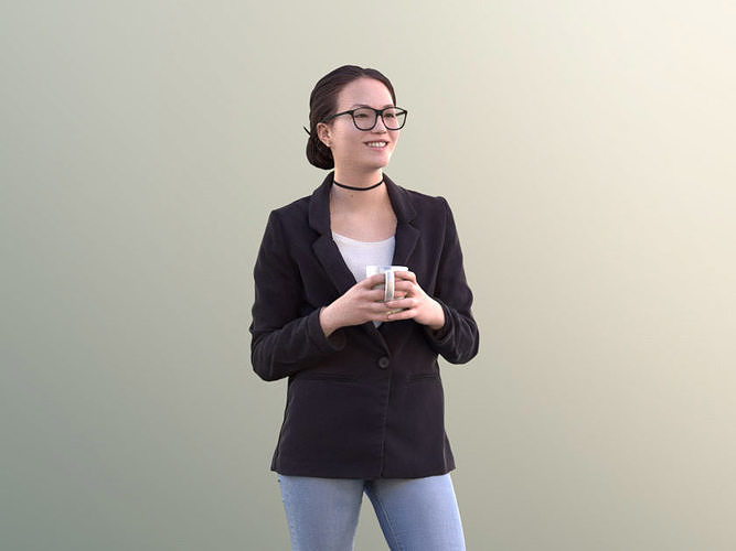 Laura 10738 - Standing Business Woman Low-poly 3D model