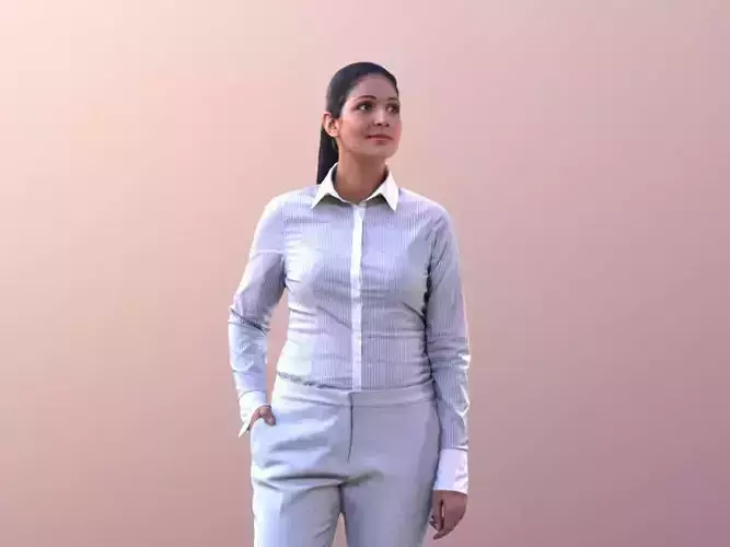 Amaya 10534 - Standing Business Woman Low-poly 3D model Amaya 10534 - Standing Business Woman Low-poly 3D model