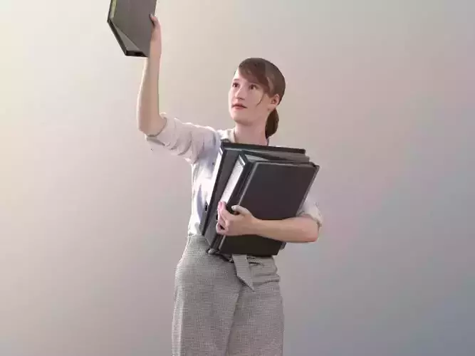 Svenja 10516 - Sorting Business Woman Low-poly 3D model