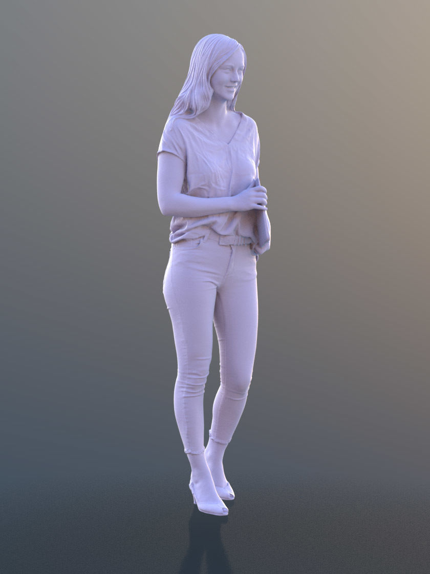 Nadin10452 - Walking Business Woman Low-poly 3D model_3