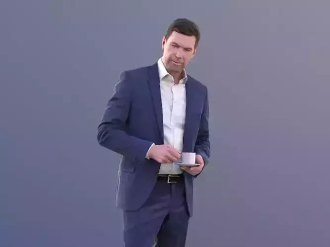 Lars 10434 - Standing Business Man Low-poly 3D model