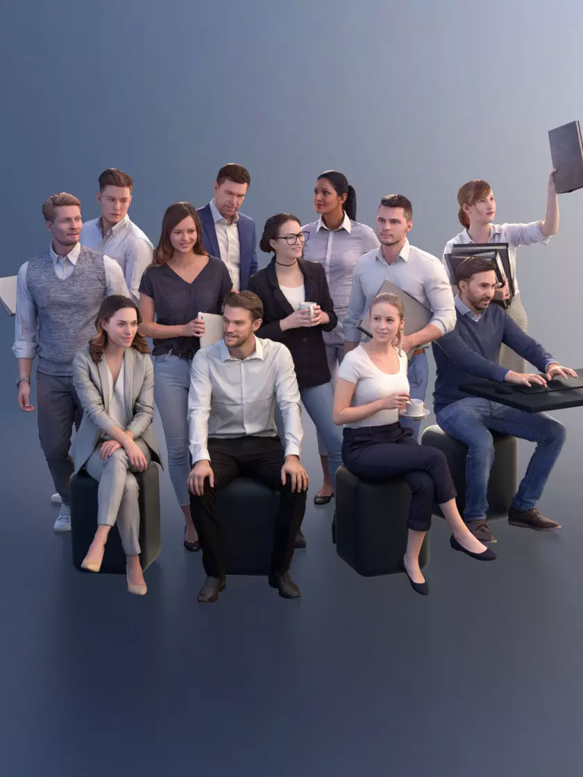 1008 Office Bundle 3D Model Collection_0