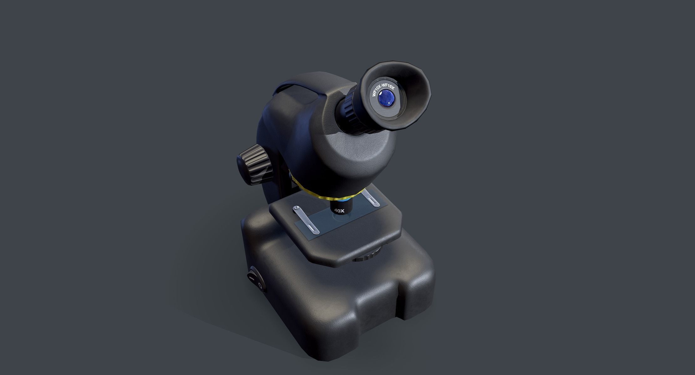 Science Microscope Lowpoly Low-poly 3D model_3