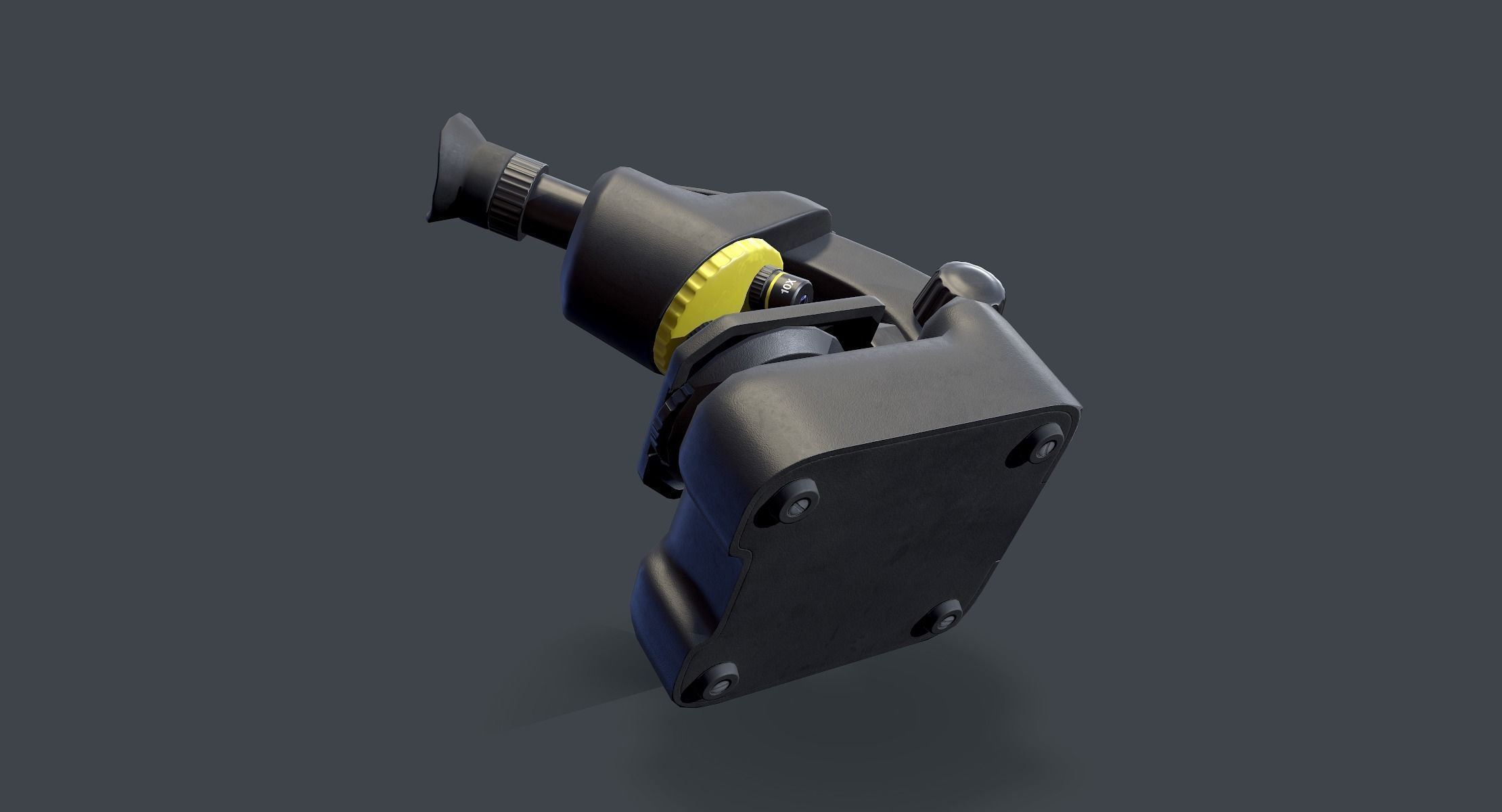 Science Microscope Lowpoly Low-poly 3D model_4