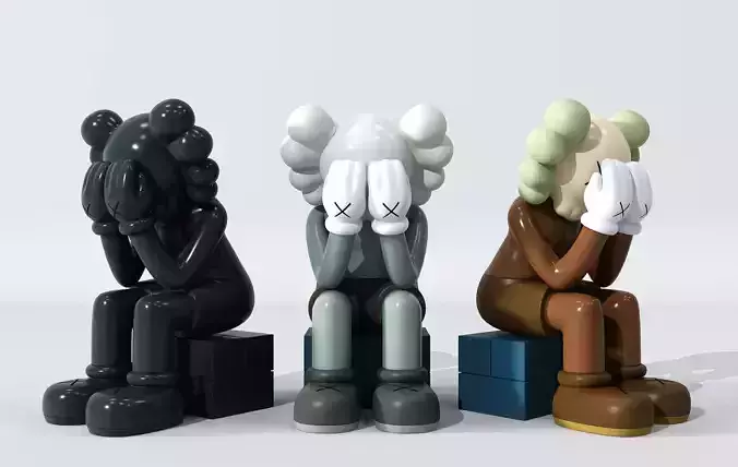 Modern sculpture bear furnishing articles 3 d model