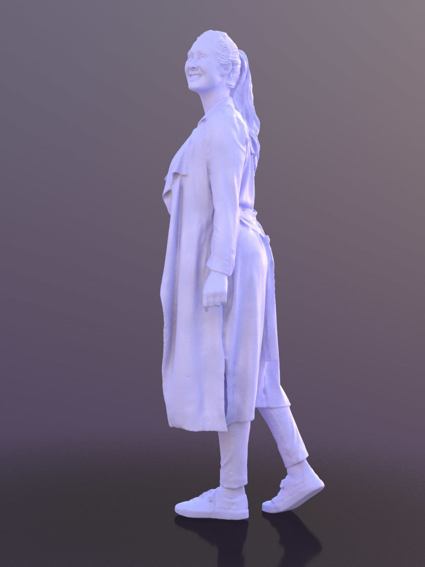 Rocio 10298 - Walking Casual Girl Low-poly 3D model_4