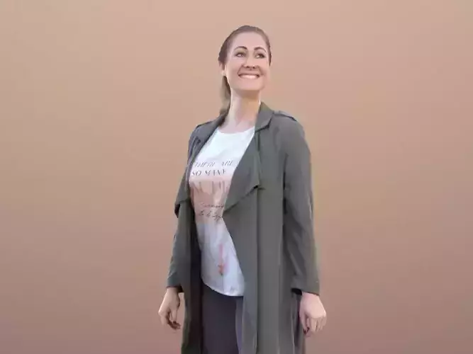 Rocio 10298 - Walking Casual Girl Low-poly 3D model
