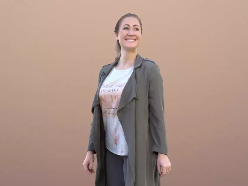 Rocio 10298 - Walking Casual Girl Low-poly 3D model_0