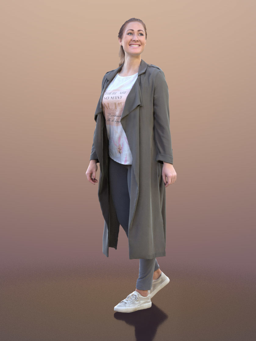 Rocio 10298 - Walking Casual Girl Low-poly 3D model_1