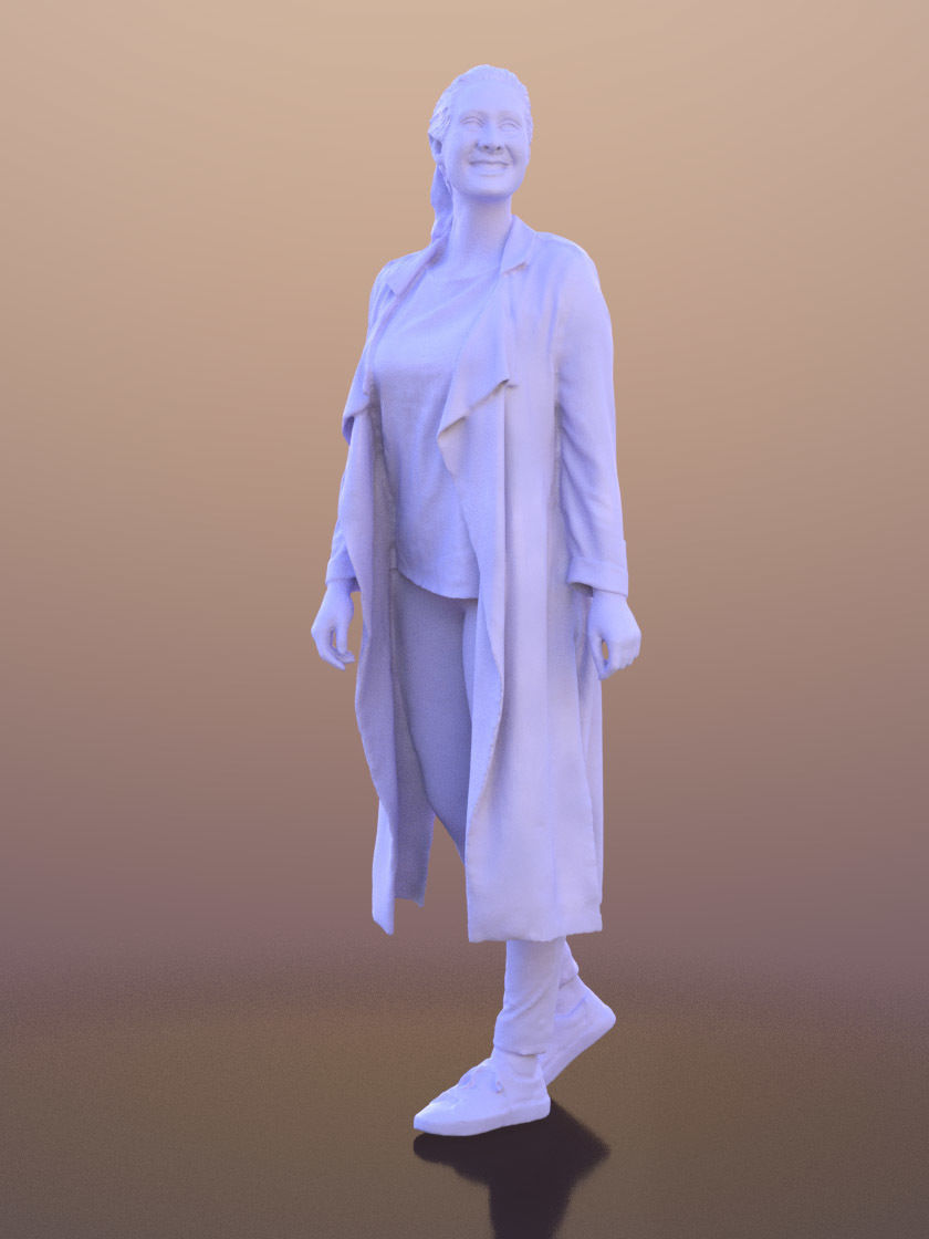 Rocio 10298 - Walking Casual Girl Low-poly 3D model_3