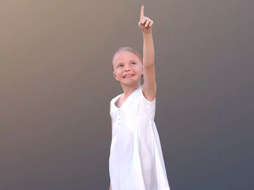 Lilly 10249 - Showing Casual Girl Low-poly 3D model_0