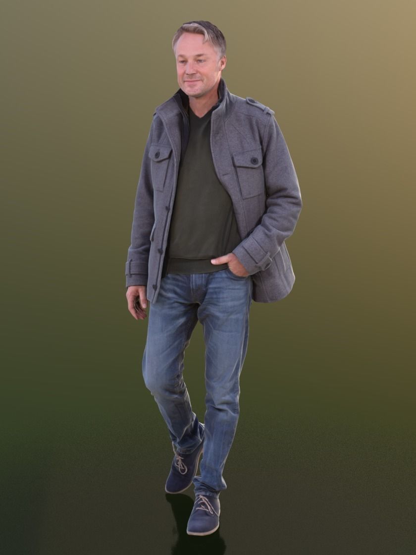 Carlos 10237 - Walking Casual Man Low-poly 3D model_1