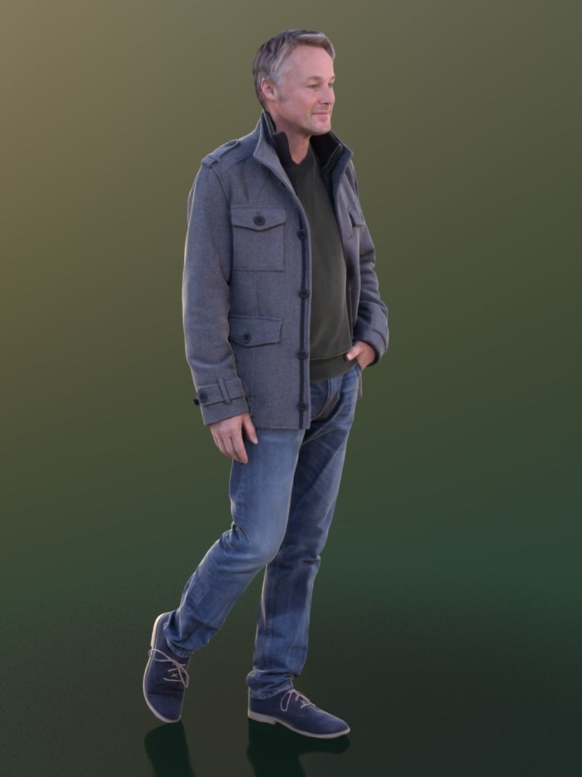 Carlos 10237 - Walking Casual Man Low-poly 3D model_2