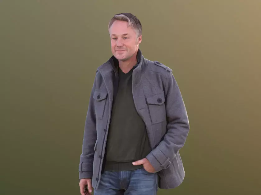 Carlos 10237 - Walking Casual Man Low-poly 3D model_0