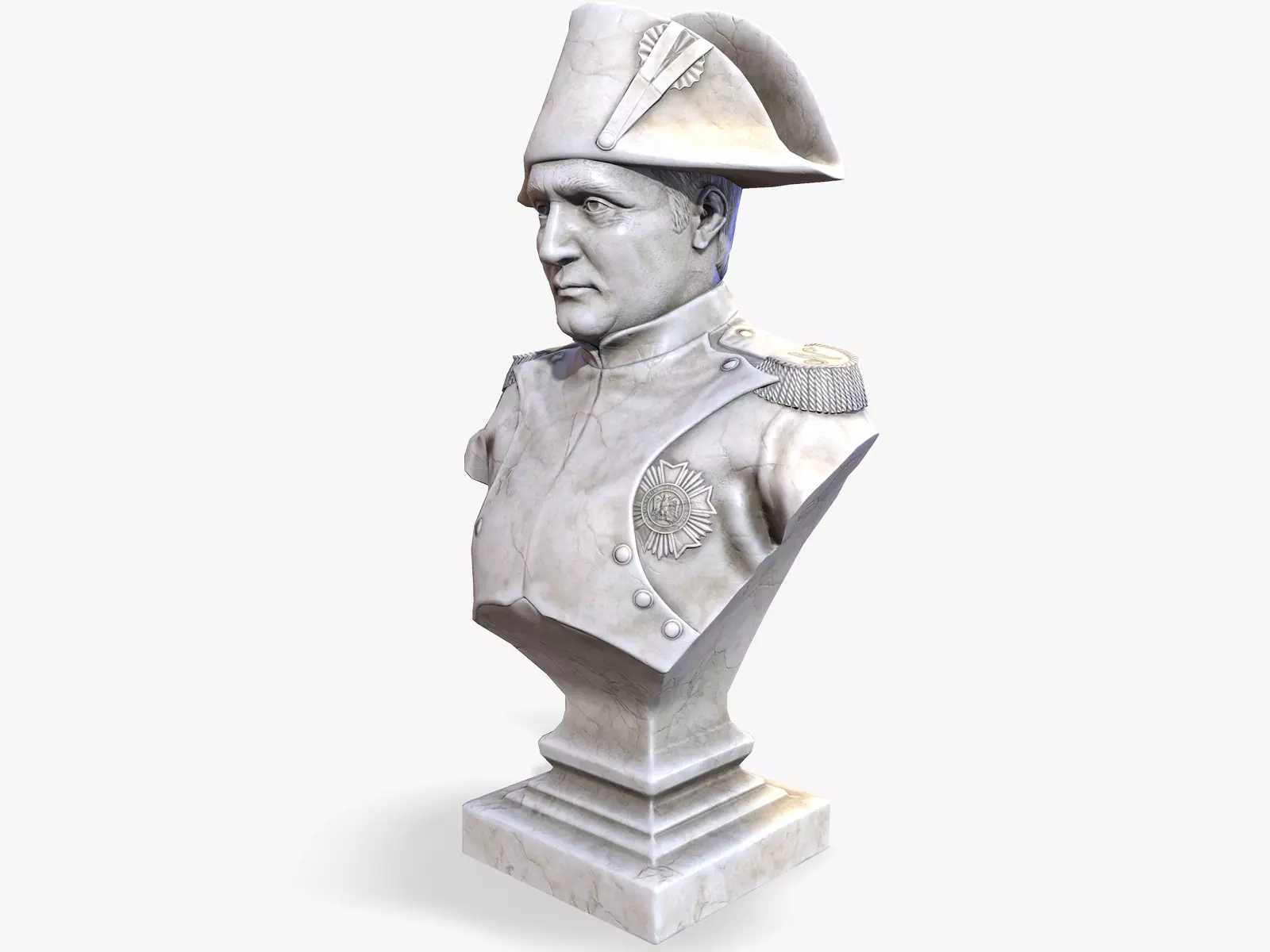 Napoleon Bonaparte Bust lowpoly Low-poly 3D model_0