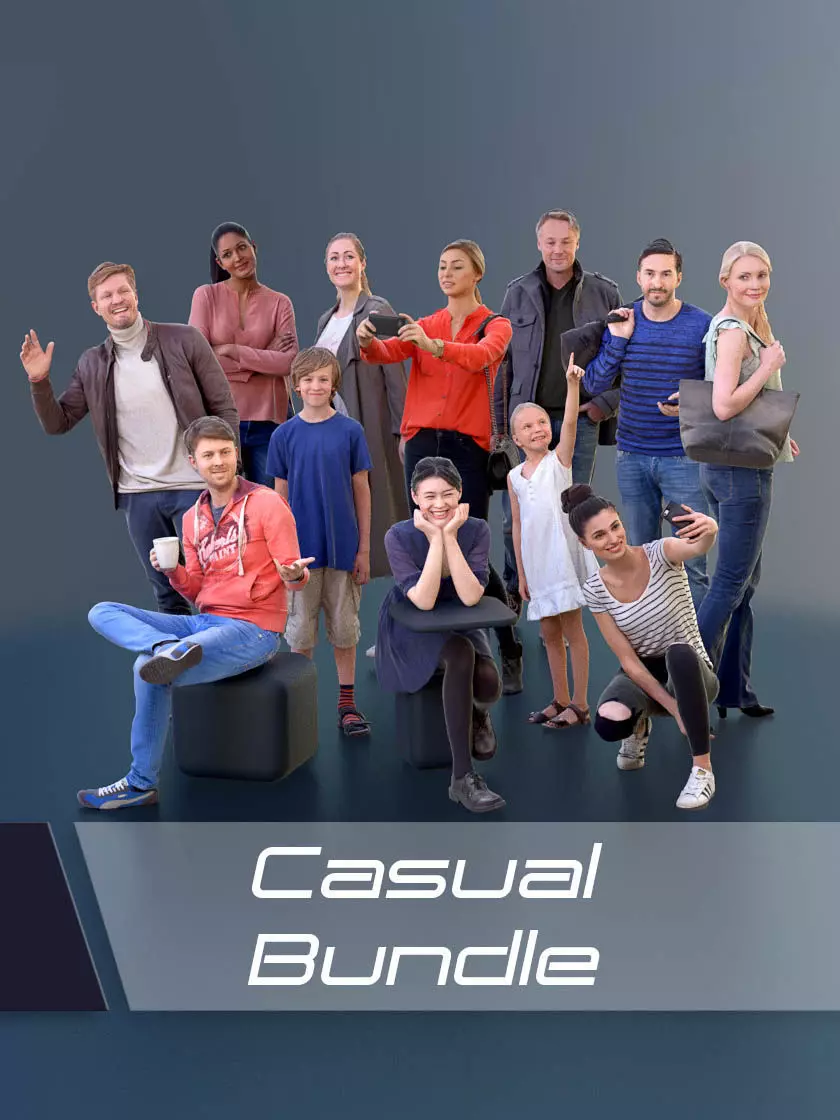 1003 Casual Bundle 01 3D Model Collection_0