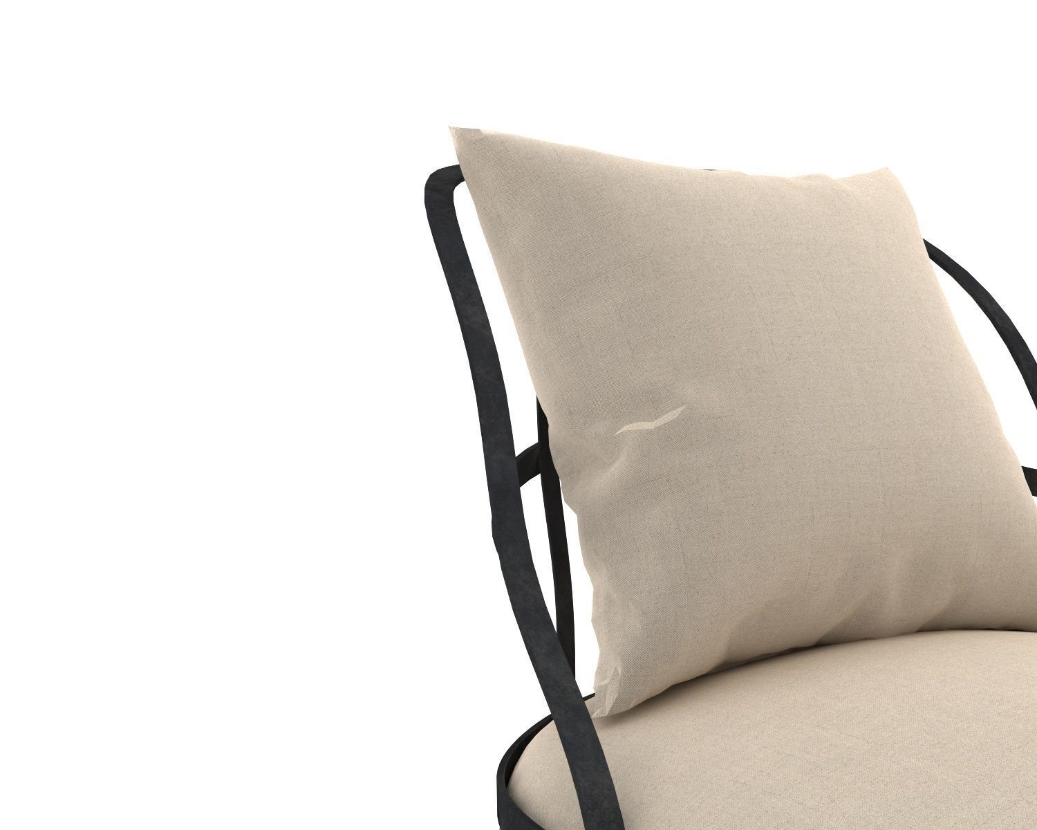 armchair accent chair with legs 3D model_7