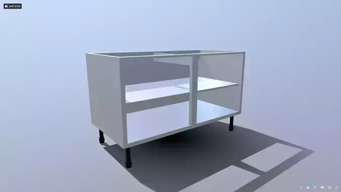 Kitchen Unit Carcass Low-poly 3D model