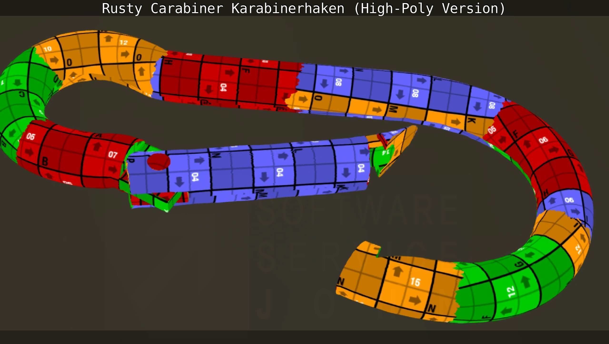 Rusty Carabiner - Karabinerhaken  - High-Poly Version 3D model_108