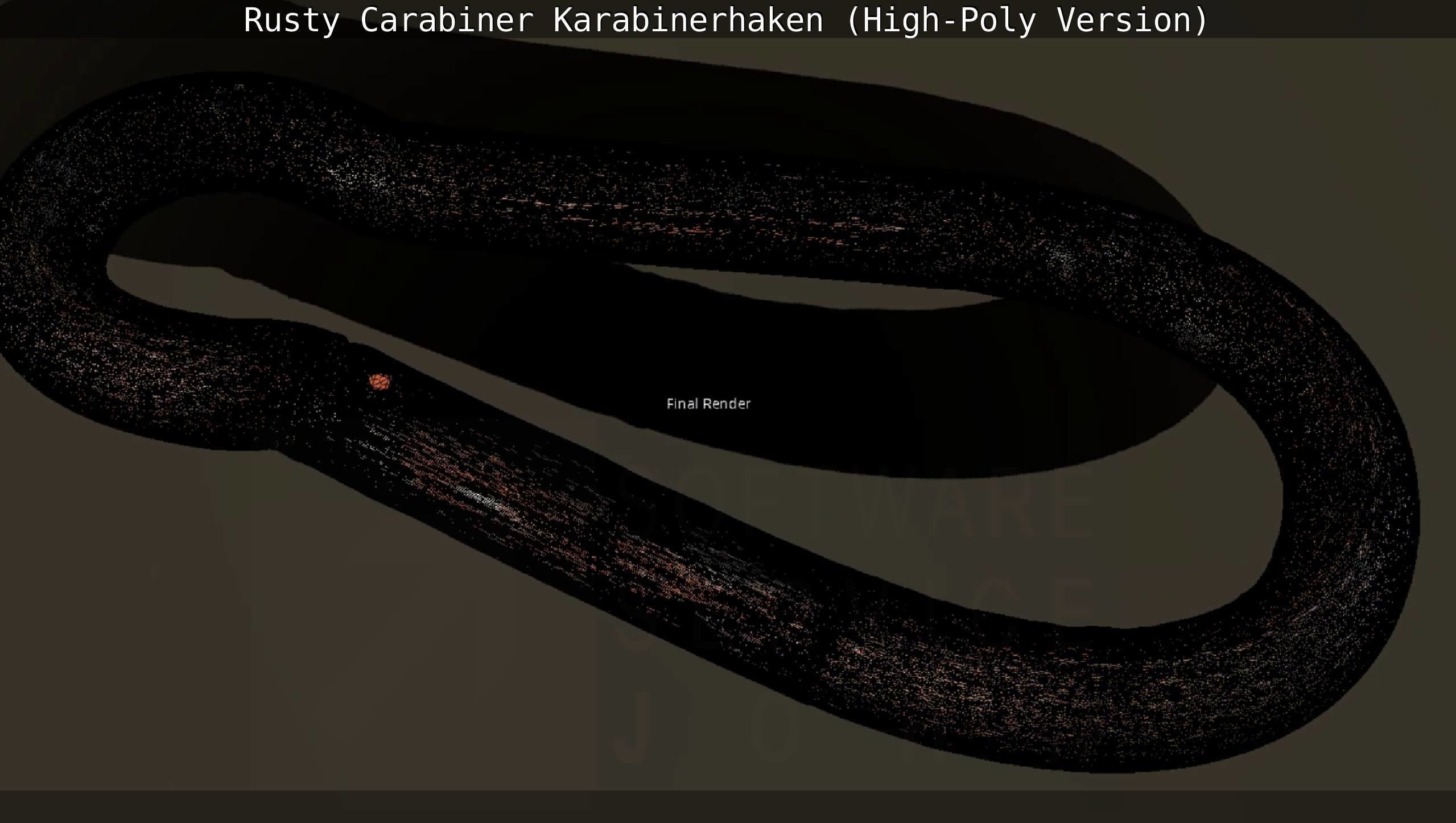 Rusty Carabiner - Karabinerhaken  - High-Poly Version 3D model_109