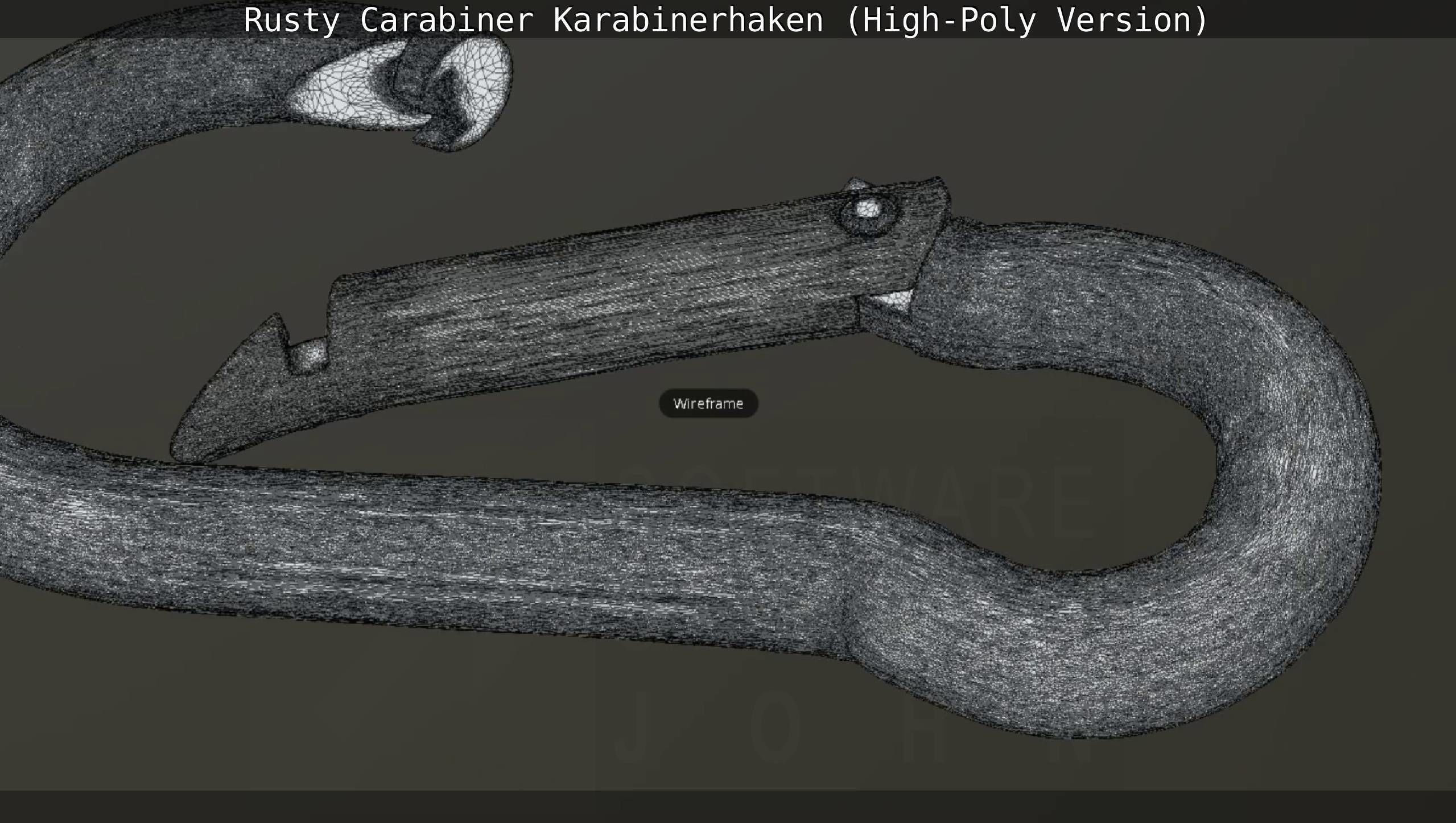 Rusty Carabiner - Karabinerhaken  - High-Poly Version 3D model_22